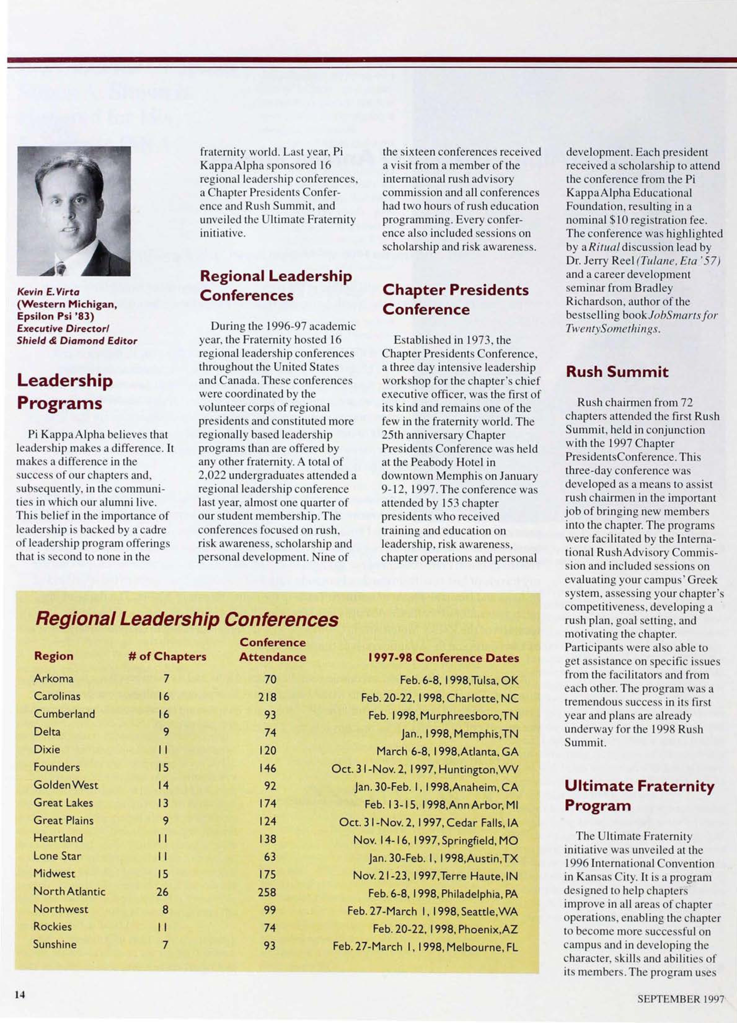Leadership Programs, September 1997